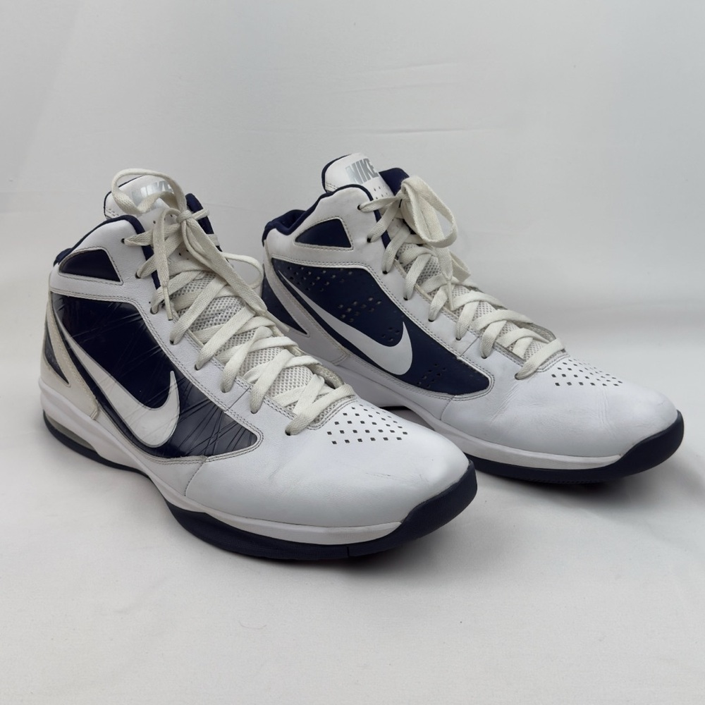 Nike Air Max Hyped TB Men’s Basketball Shoes White Navy Size 14